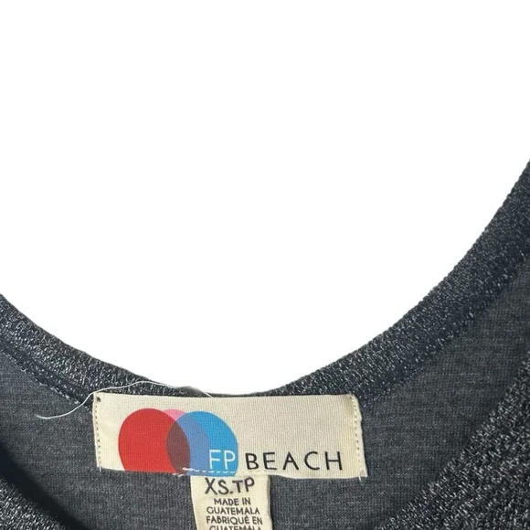 Free People Beach Gray BiCoastal Set Sleeveless Knit Jumpsuit Cardigan Set XS - Picture 10 of 16